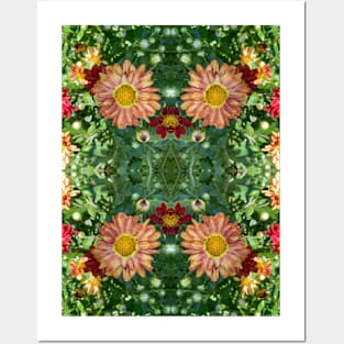 Fall Flower Pattern Posters and Art